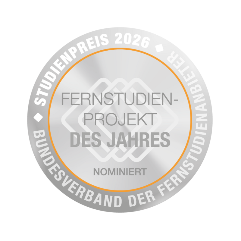 Mit unseren Web-based Trainings sind wir für den Studienpreis Bildung. digital. vernetzt. 2026! in der Kategorie "Fernstudienprojekt des Jahres 2026" nominiert.